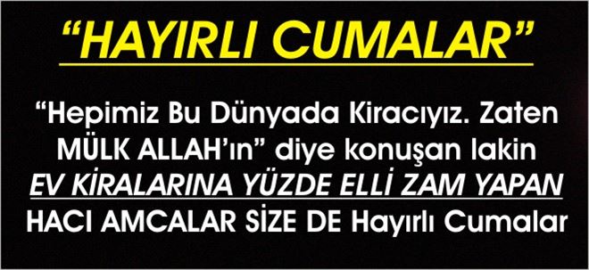 HAYIRLI CUMALAR!