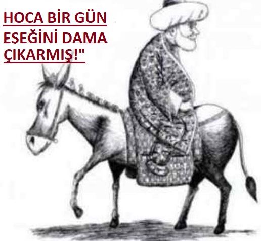 HOCA EŞŞEĞİNİ DAMA ÇIKARMIŞ!