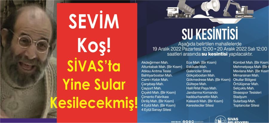 SU KESİNTİSİ DEVAM EDİYOR!