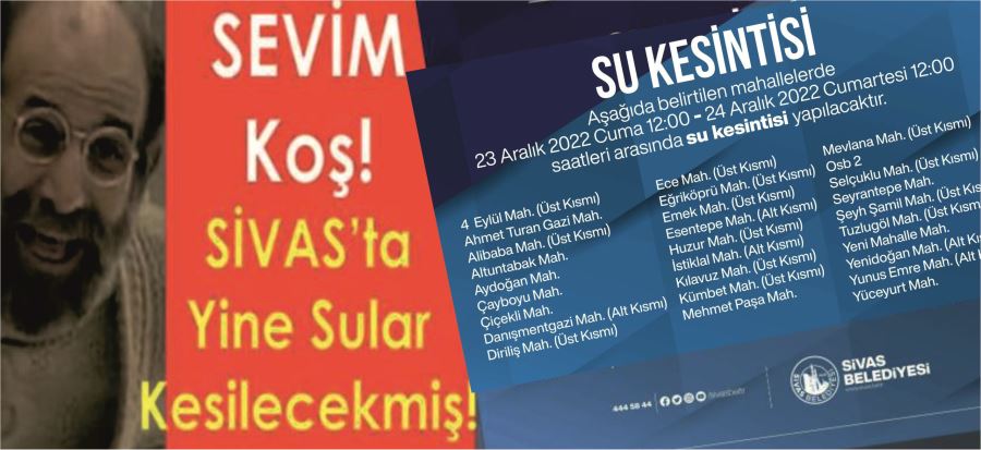 SUSUZ ŞEHİR SİVAS!