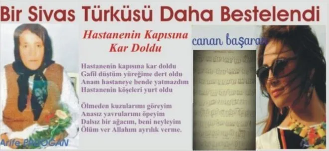 BİR SİVAS TÜRKÜSÜ DAHA TESCİLLENDİ!