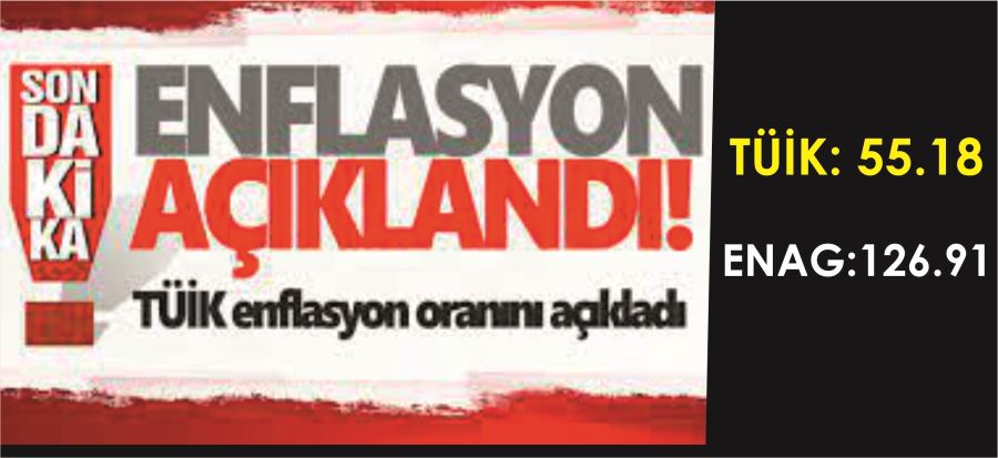 ENFLASYON VERİLERİ AÇIKLANDI!