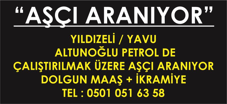 AŞÇI ARANIYOR!