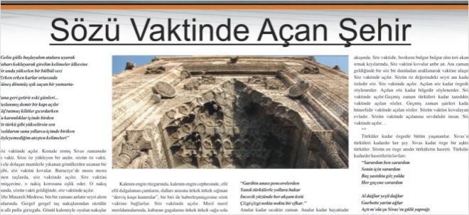 SÖZÜ VAKTİNDE AÇAN ŞEHİR