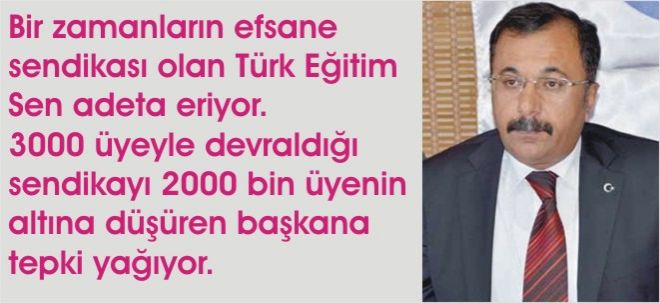 Türk Eğitim Sen`de Yaprak Dökümü